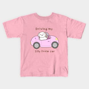 Dog driving a car Kids T-Shirt